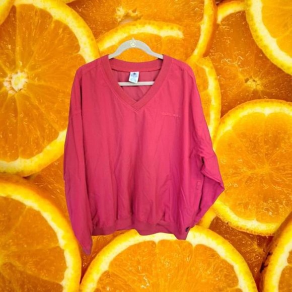 Columbia V Neck Golf Pullover Red Windbreaker‎ Size XL - Picture 1 of 4